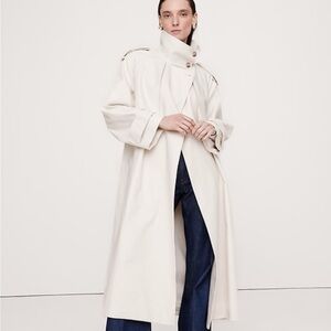 Oversized Italian Twill Trench Coat